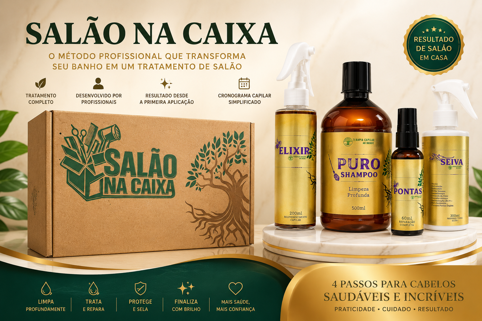 Salão na Caixa — caixa premium da marca